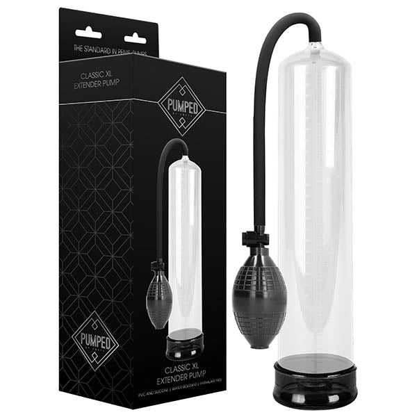 Pumped Classic XL Extender Pump - Clear Large Sized Penis Pump Shots Toys